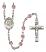 Saint Lidwina of Schiedam Engravable Rosary with Light Amethyst Beads