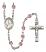 Saint Finnian of Clonard Engravable Rosary with Light Amethyst Beads