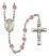 Saint Roch Engravable Rosary with Light Amethyst Beads