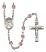 Saint Olivia Engravable Rosary with Light Amethyst Beads