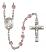 Saint Amelia Engravable Rosary with Light Amethyst Beads