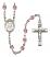 Saint Joseph Freinademetz Engravable Rosary with Light Amethyst Beads