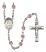 Immaculate Heart of Mary Engravable Rosary with Light Amethyst Beads