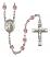 Saint Clement Engravable Rosary with Light Amethyst Beads