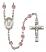 Saint Anselm of Canterbury Engravable Rosary with Light Amethyst Beads