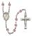 Saint Catherine of Alexandria Engravable Rosary with Light Amethyst Beads