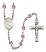 Saint Dunstan Engravable Rosary with Light Amethyst Beads