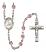 Saint Josemaria Escriva Engravable Rosary with Light Amethyst Beads