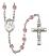 Saint Kieran Engravable Rosary with Light Amethyst Beads