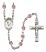 Saint Peter Canisius Engravable Rosary with Light Amethyst Beads