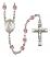 Saint Nathanael Engravable Rosary with Light Amethyst Beads