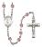 Saint Daniel Comboni Engravable Rosary with Light Amethyst Beads