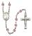 Saint Jeanne Chezard de Matel Engravable Rosary with Light Amethyst Beads