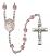 Blessed Herman the Cripple Engravable Rosary with Light Amethyst Beads