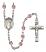 Saint Seraphina Engravable Rosary with Light Amethyst Beads