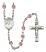 Saint Alphonsa of India Engravable Rosary with Light Amethyst Beads