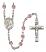 Saint Margaret of Scotland Engravable Rosary with Light Amethyst Beads