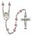 Sts. Peter & Paul Engravable Rosary with Light Amethyst Beads