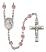 Saint Lydia Purpuraria Engravable Rosary with Light Amethyst Beads