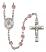 Our Lady Rosa Mystica Engravable Rosary with Light Amethyst Beads