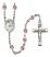 Saint Margaret Mary Alacoque Engravable Rosary with Light Amethyst Beads