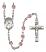 Saint Andre Bessette Engravable Rosary with Light Amethyst Beads