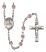 Saint Fabian Engravable Rosary with Light Amethyst Beads