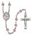 Saint Claude de la Colombiere Engravable Rosary with Light Amethyst Beads