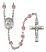 Guardian Angel of the World Engravable Rosary with Light Amethyst Beads