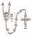 Saint Christopher and Baseball Rosary with Light Amethyst Beads