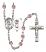 Saint Christopher and Tennis Rosary with Light Amethyst Beads