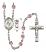 Saint Christopher and Wrestling Rosary with Light Amethyst Beads