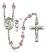 Saint Christopher and Track&Field Rosary with Light Amethyst Beads