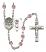 Saint Christopher and Choir Rosary with Light Amethyst Beads