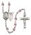 Saint Sebastian and Hockey Rosary with Light Amethyst Beads