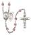 Saint Sebastian and Wrestling Rosary with Light Amethyst Beads