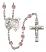 Saint Sebastian and Track & Field Rosary with Light Amethyst Beads