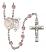 Saint Sebastian and Gymnastics Rosary with Light Amethyst Beads