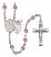 Saint Sebastian and Choir Rosary with Light Amethyst Beads