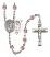 Saint Sebastian and Karate Rosary with Light Amethyst Beads