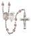 Saint Sebastian and Women's Soccer Rosary with Light Amethyst Beads