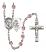 Guardian Angel and Hockey Rosary with Light Amethyst Beads