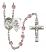 Guardian Angel and Track&Field Rosary with Light Amethyst Beads