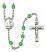 Saint Andrew the Apostle Engravable Rosary with Peridot Beads