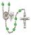 Saint Agatha and Nurse Rosary with Peridot Beads