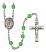 Santa Barbara Engravable Rosary with Peridot Beads