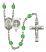 Saint Benedict Rosary with Peridot Beads