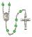 Saint Benjamin Engravable Rosary with Peridot Beads