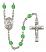 Saint Daniel Engravable Rosary with Peridot Beads