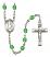 Saint Dominic de Guzman Engravable Rosary with Peridot Beads